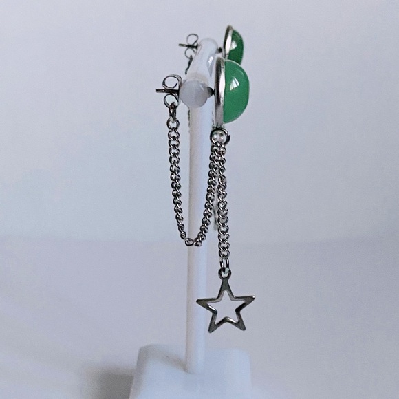 Jade Star jacket earrings - Picture 4 of 4